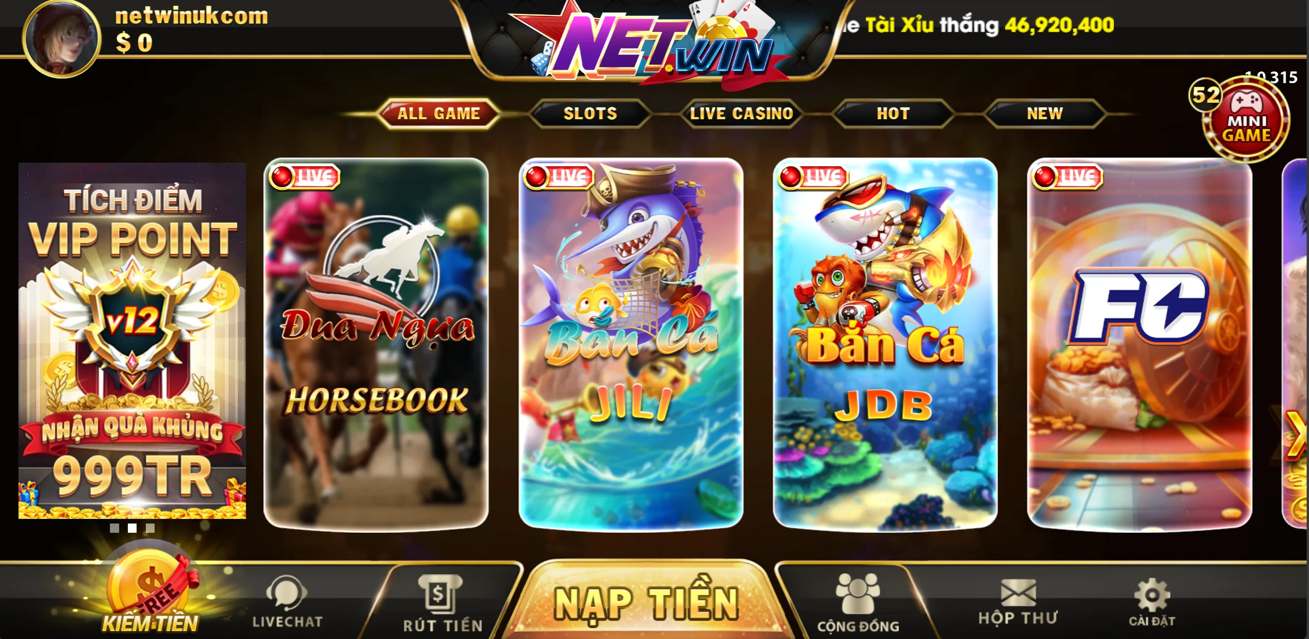 netwin bắn cá